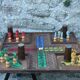 Antique wooden game “Little Horses” – complete with carved horses, goblet