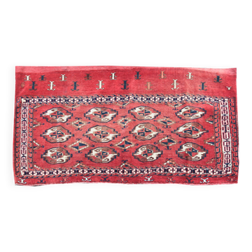"Antique Boukhara carpet, Turkmen, saddle from the 19th century 'Sardje Gallery'"