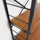Vintage Italian bookshelf in teak and metal from the 1960s.