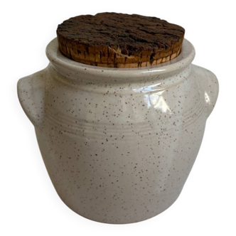 Speckled stoneware pot