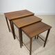 Set of 3 Scandinavian nesting tables in teak – 1960s