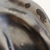 Black ceramic trinket bowl 1950
