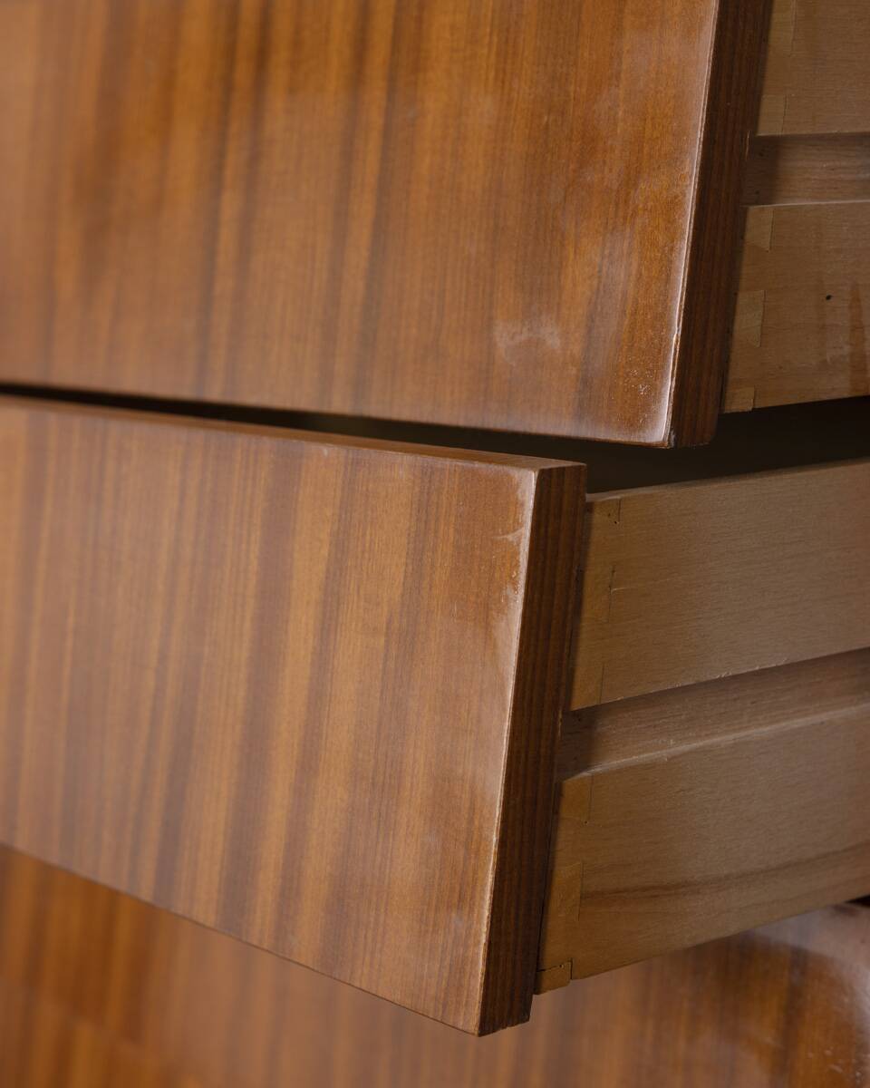 Vintage 1960s Italian-designed teak wood chest of drawers