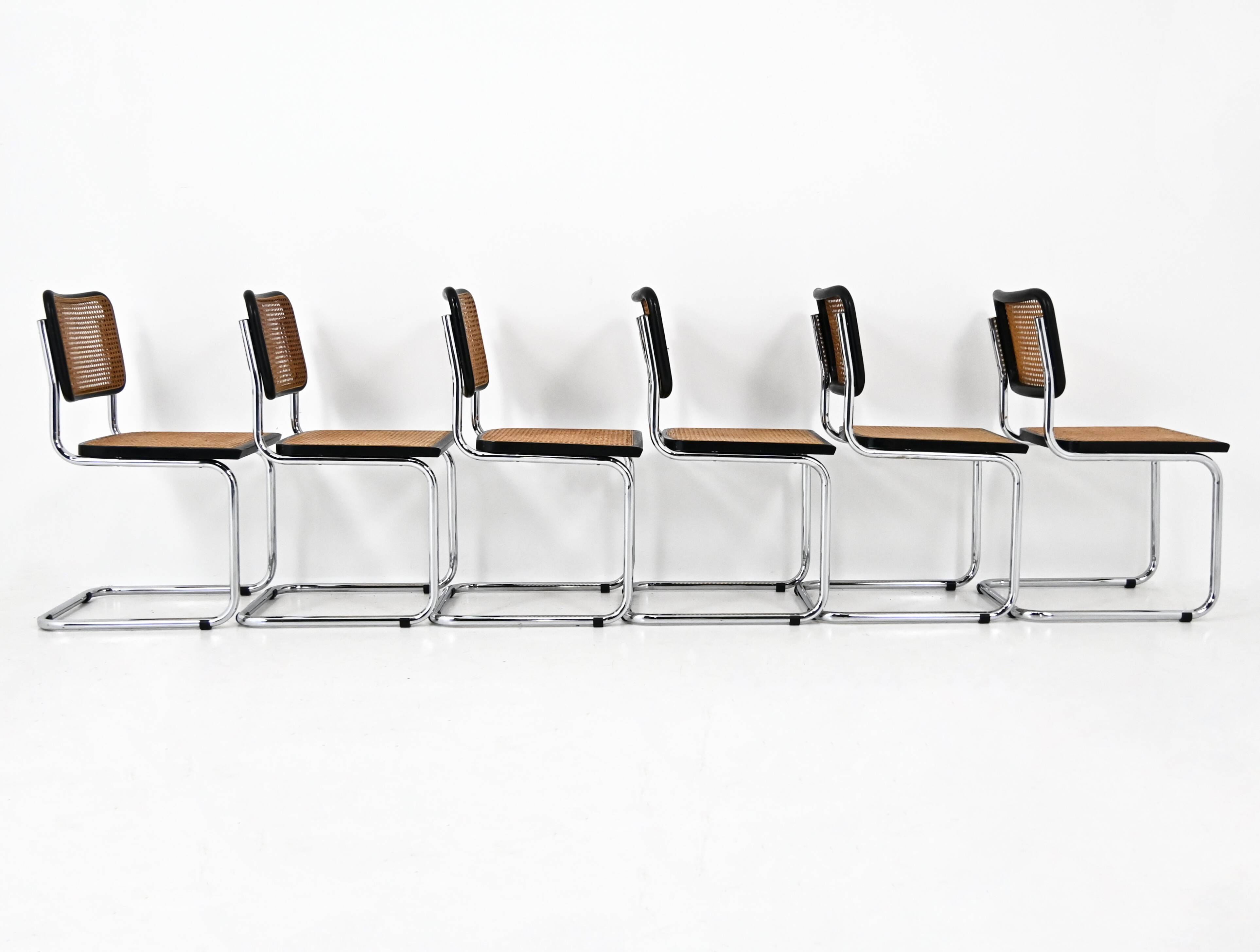 Set of 6 dining chairs, model B32 by Marcel Breuer