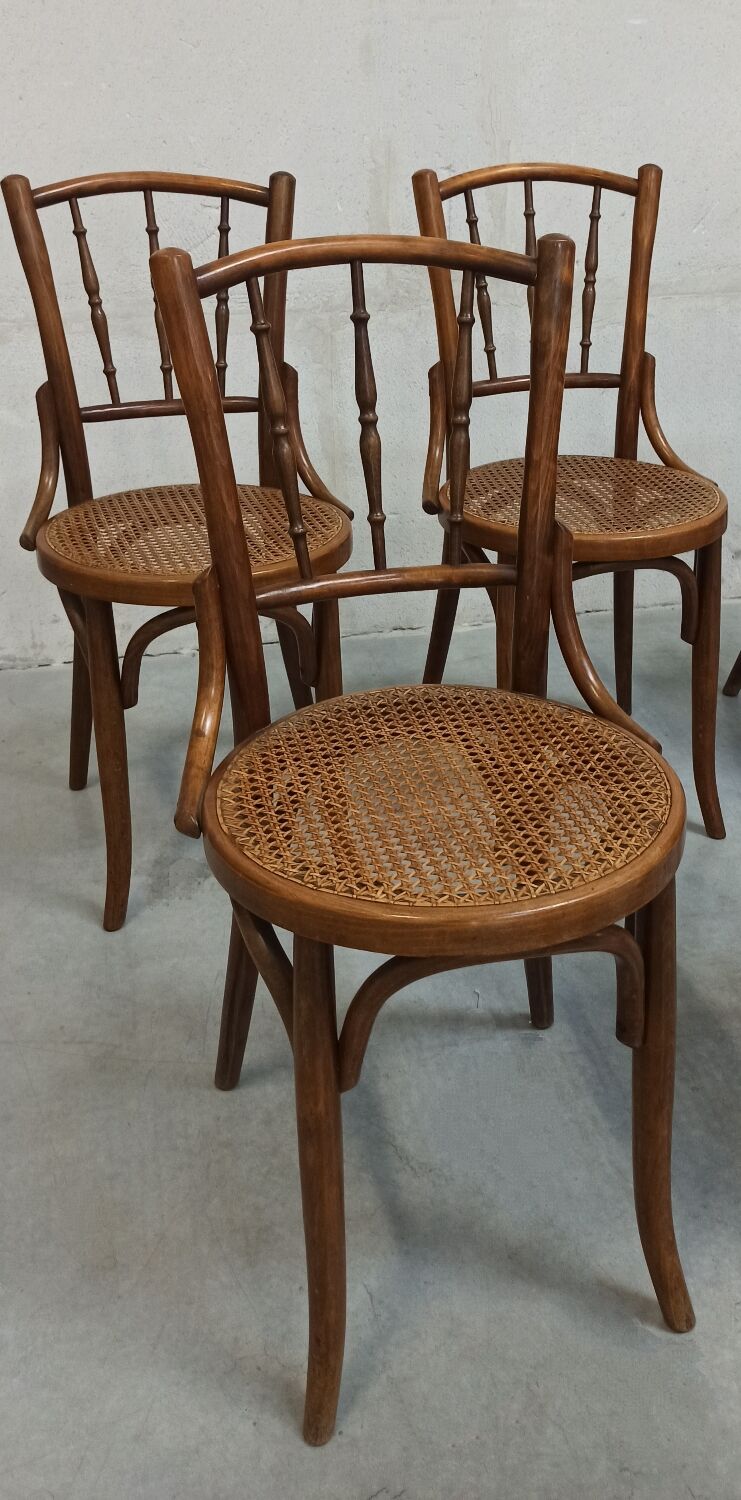 Set of 6 W. Baumann & Cie bistro chairs, 20's