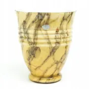 Vase en verre éclaboussé Art Déco P5T 1950