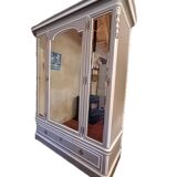 Three-door glass wardrobe