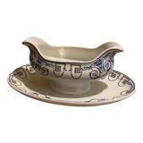 Digoin Sarreguemines gravy boat, Navarre collection