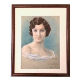 Portrait hommage de 1942 au pastel