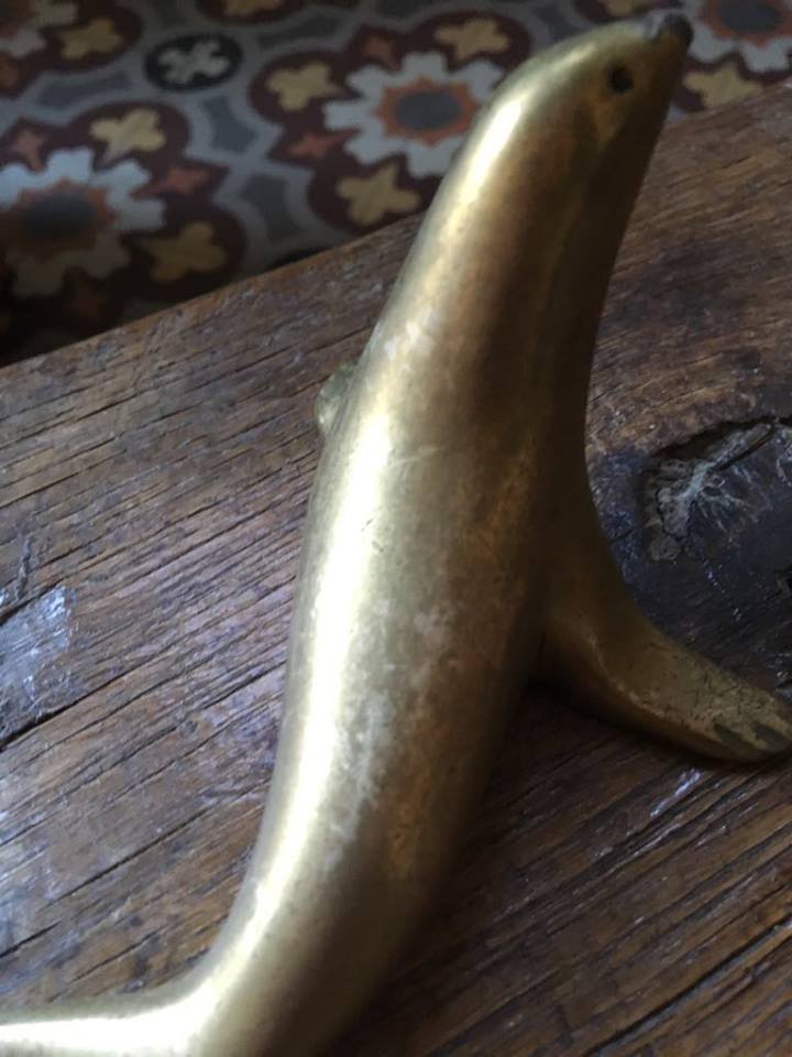 Couple of sea lions brass.