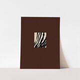 Abstract modern brown giclee print, 50x70cm