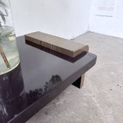 Art Deco coffee table in lacquer and brass