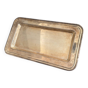 Antique Silver-Plated Metal Art Deco Serving Tray