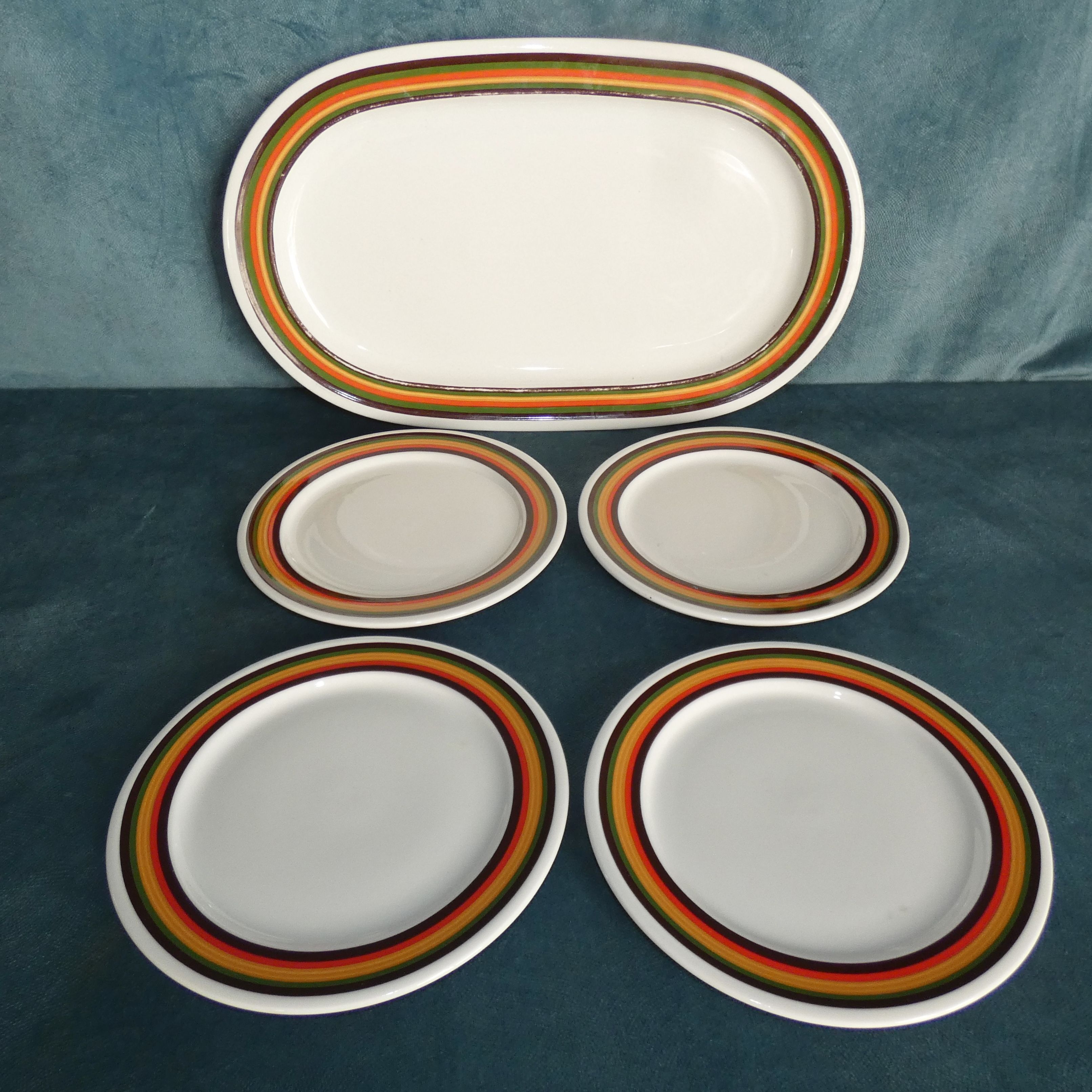 Bidasoa 80 espana set flat and 4 plates vintage circa 1970 spain