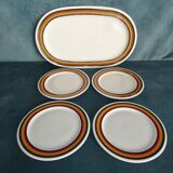 Bidasoa 80 espana set flat and 4 plates vintage circa 1970 spain