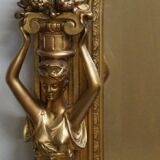 Big old mirror decorated with caryatids 193cm