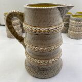 Set of 7 glasses and pitcher