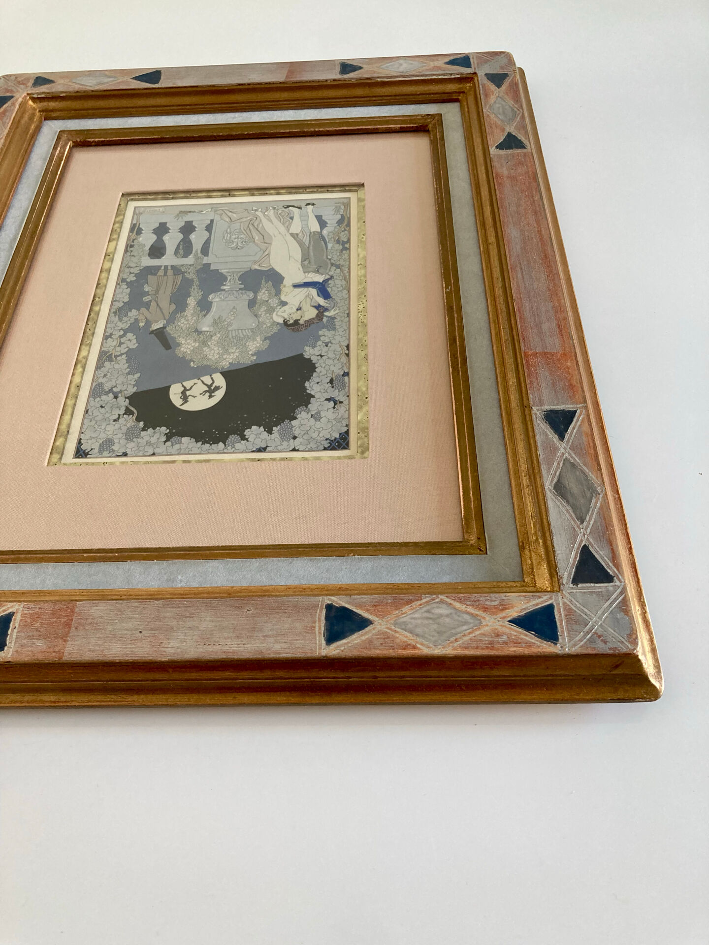Framed lithograph signed by Georges Barbier (1882-1932)