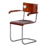 Set Of 4 Restored Bauhaus Beech Plywood Armchairs by Mart Stam, High Gloss, 1930s, Germany
