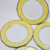 7 Vintage KG Lunéville Plates Jonquille Model Diameter 19.5 Cm