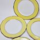 7 Vintage KG Lunéville Plates Jonquille Model Diameter 19.5 Cm