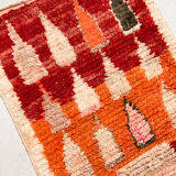 Moroccan Berber rug Boujaad corridor with colorful patterns 282x69cm