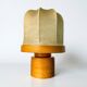 Italian "Cocoon" table lamp, resin and pine wood, 1970s
