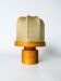Italian "Cocoon" table lamp, resin and pine wood, 1970s