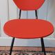 Chaise skaï rouge 60