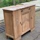 Art Deco vintage Parisian buffet renovated in solid wood and pink marble 123cm