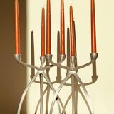 Aluminium tripod candle holders for De Bijenkorf, Netherlands 1970s