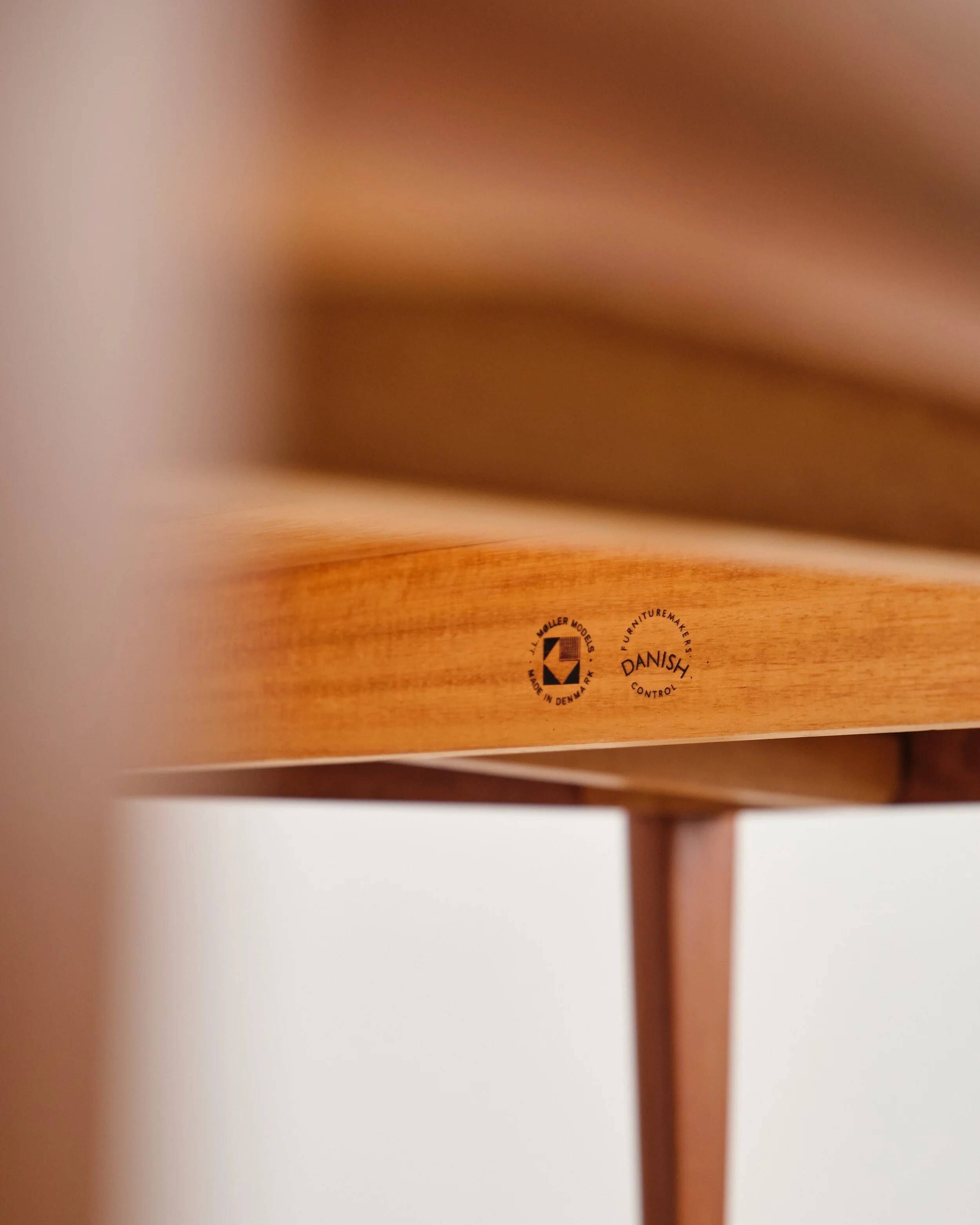 Extendable table model 12 in teak by Niels O. Møller, Denmark, 1960s