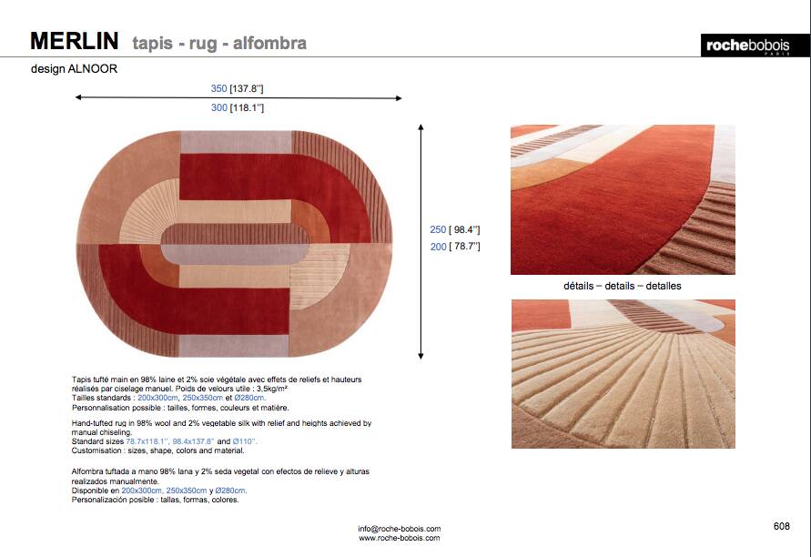 Roche Bobois “MERLIN” rug