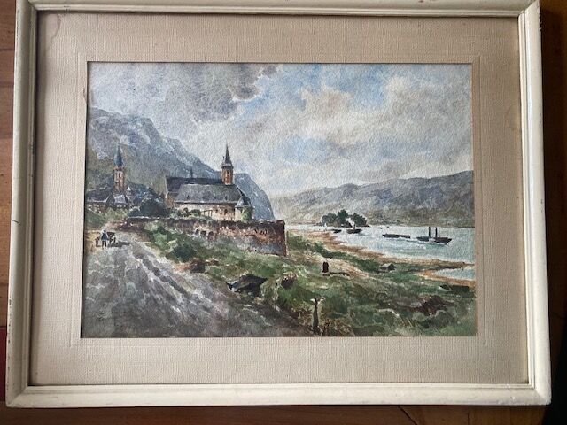 Watercolor 1954 signed