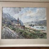 Aquarelle 1954 signée