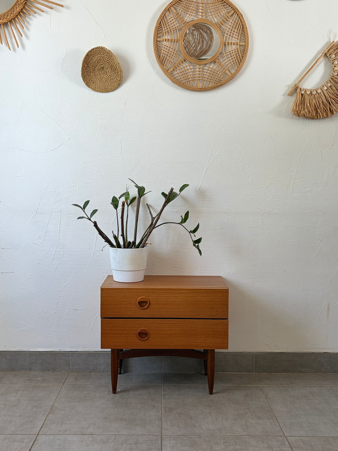 Scandinavian teak bedside table/nightstand