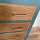 Renovated oak compass foot chest of drawers