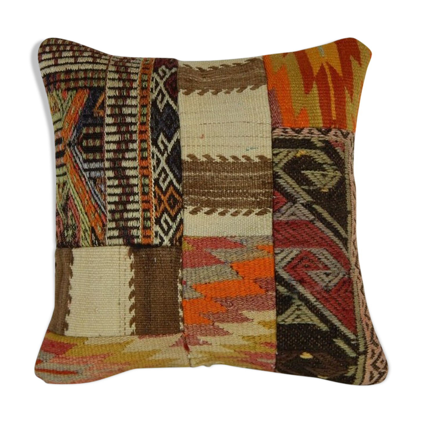 Vintage turkish kilim pillow (40 x 40 cm)