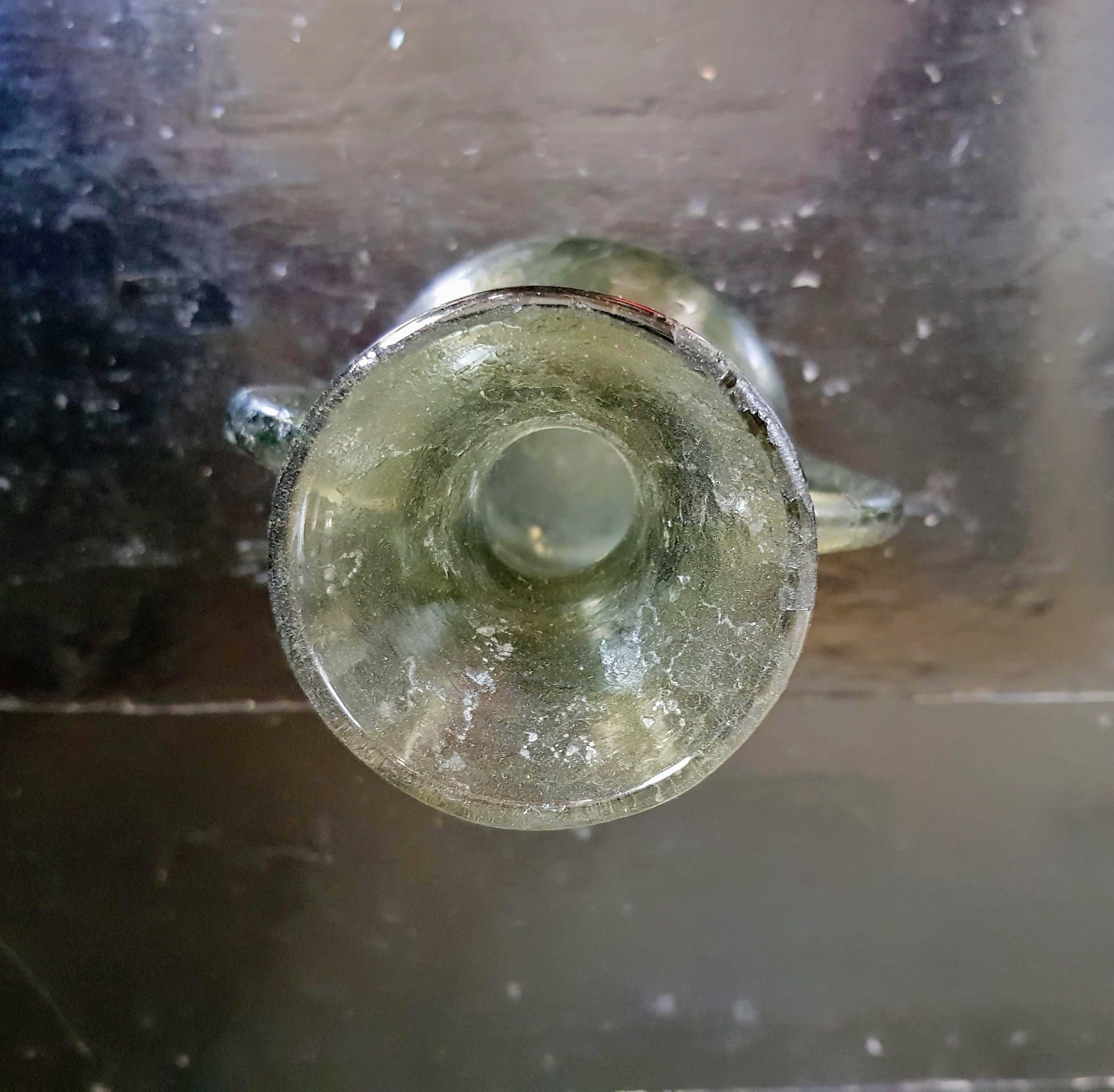 Vintage Frosted Murano Glass Amphora Vase