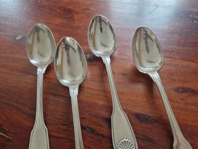Christofle - Set of 4 Vendôme table spoons in silver-plated metal