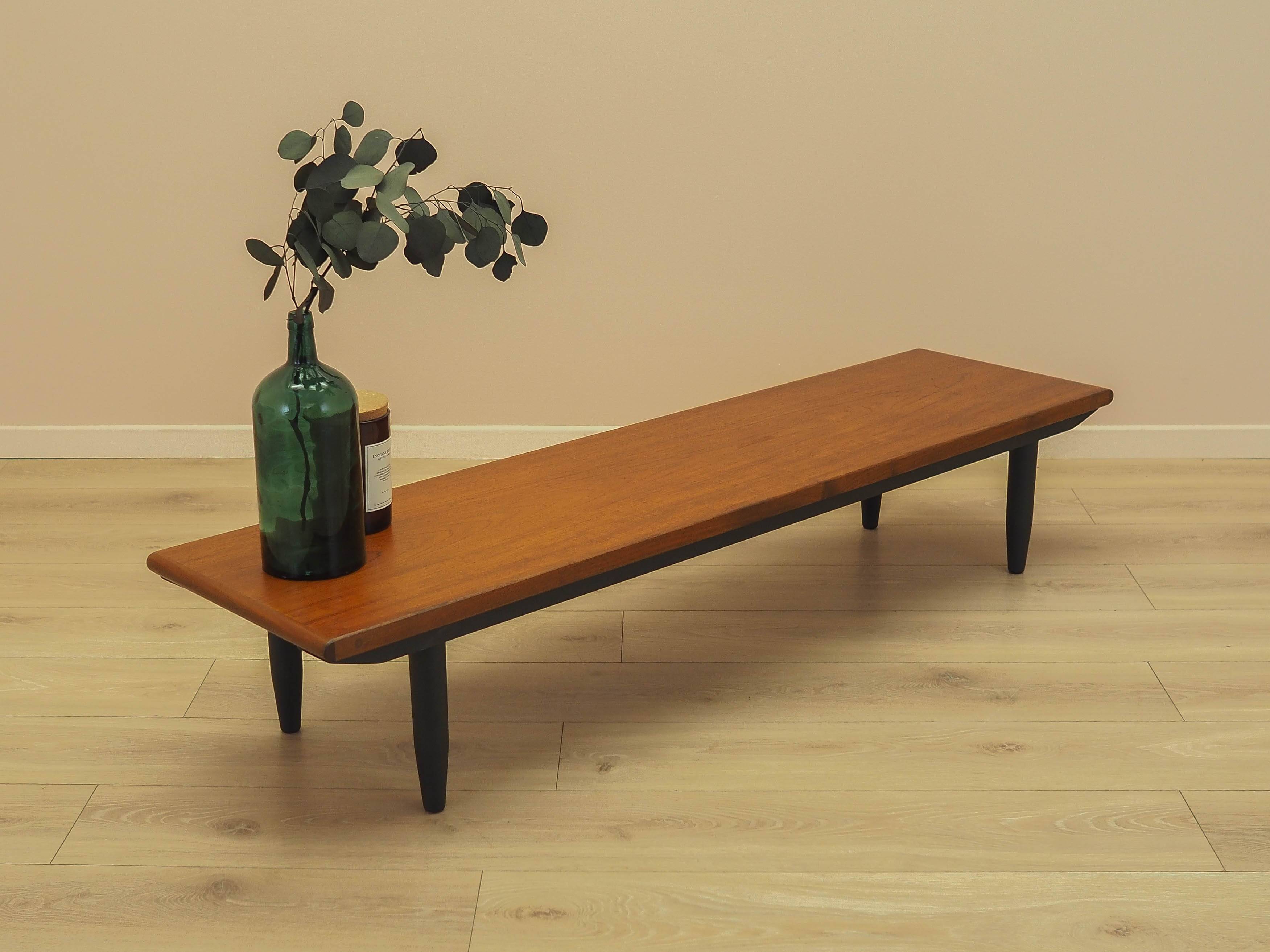 Teak sideboard, low Danish console, 1970s