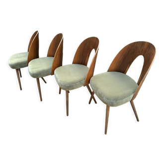 Ensemble de 4 chaises de salle à manger Antonin Šuman, années 1960
