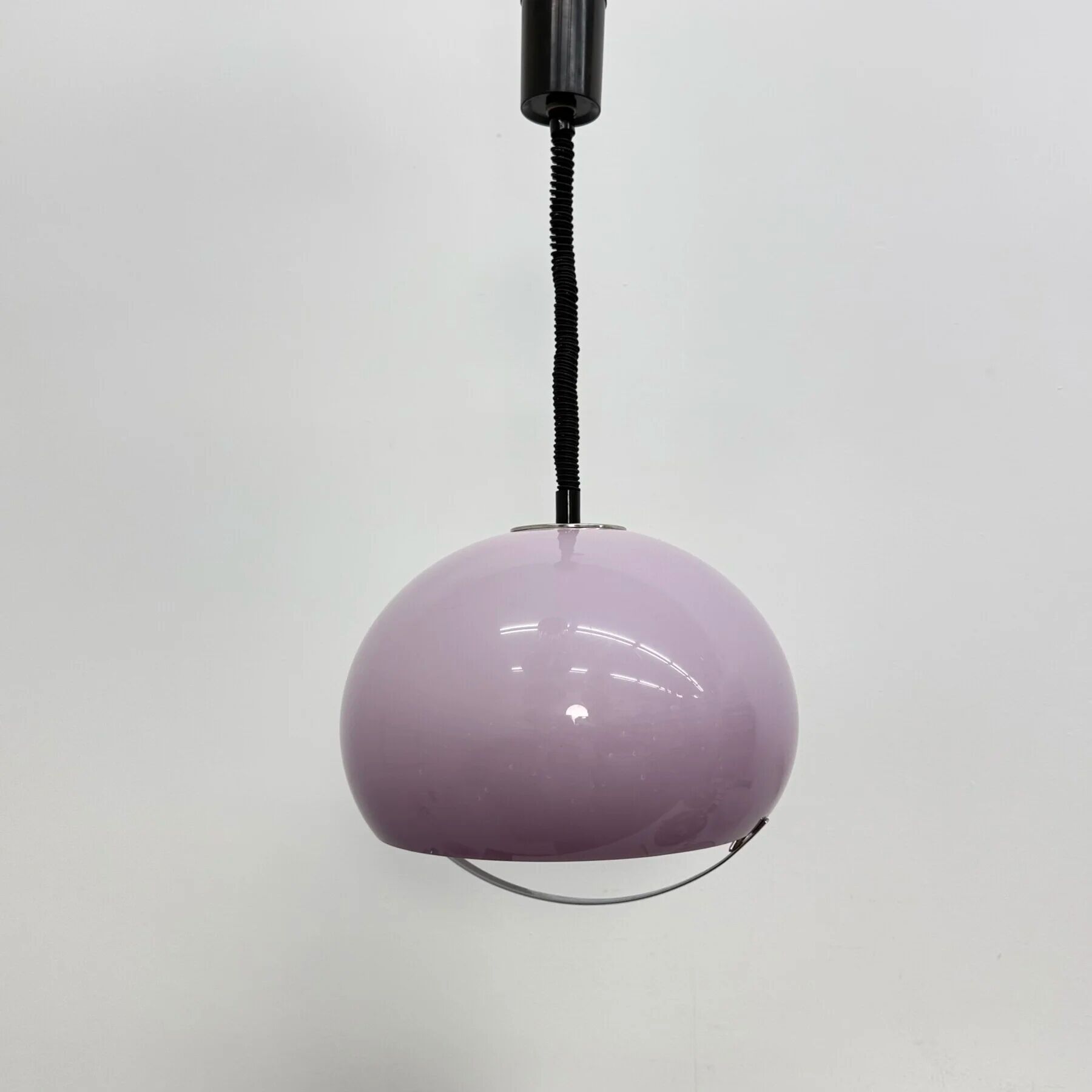 Mid-century purple plastic hanging lamp Harvey Guzzini for Meblo, 1970s