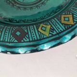 Moroccan handmade turquoise earthenware plate – Safi