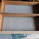 Old two compartment drawer