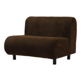 Fauteuil marron, design italien, années 1970, fabriqué en Italie