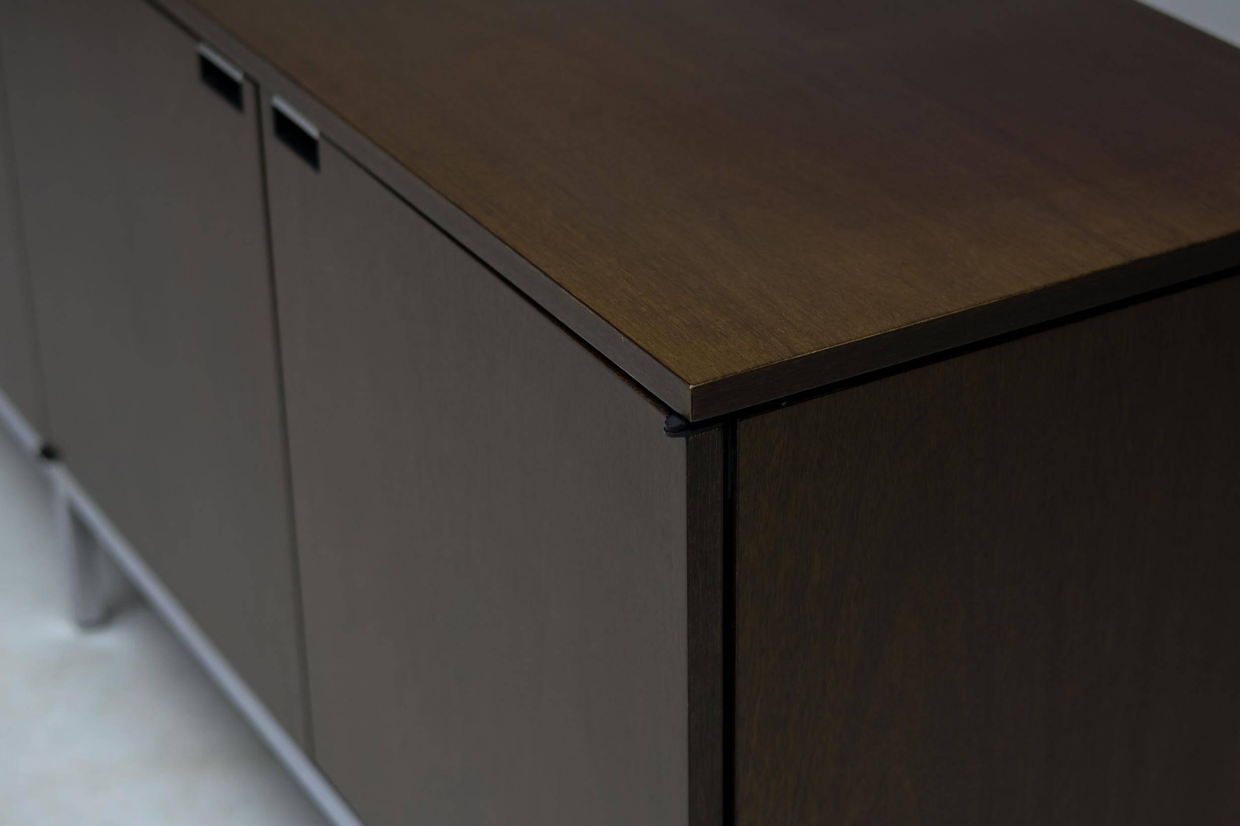 Sideboard in walnut by Florence Knoll Mid Century Modern Executive Boardroom Storage