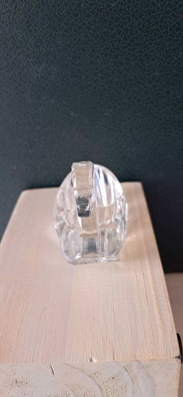 2 duck-shaped crystal salt cellars