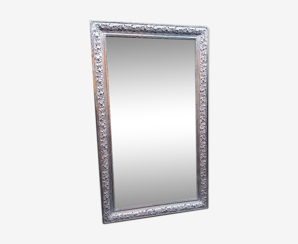 Miroir ancien argenté 92x154cm | Selency