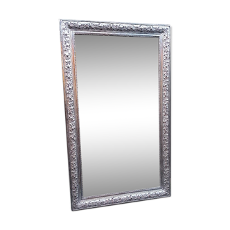 Miroir ancien argenté 92x154cm
